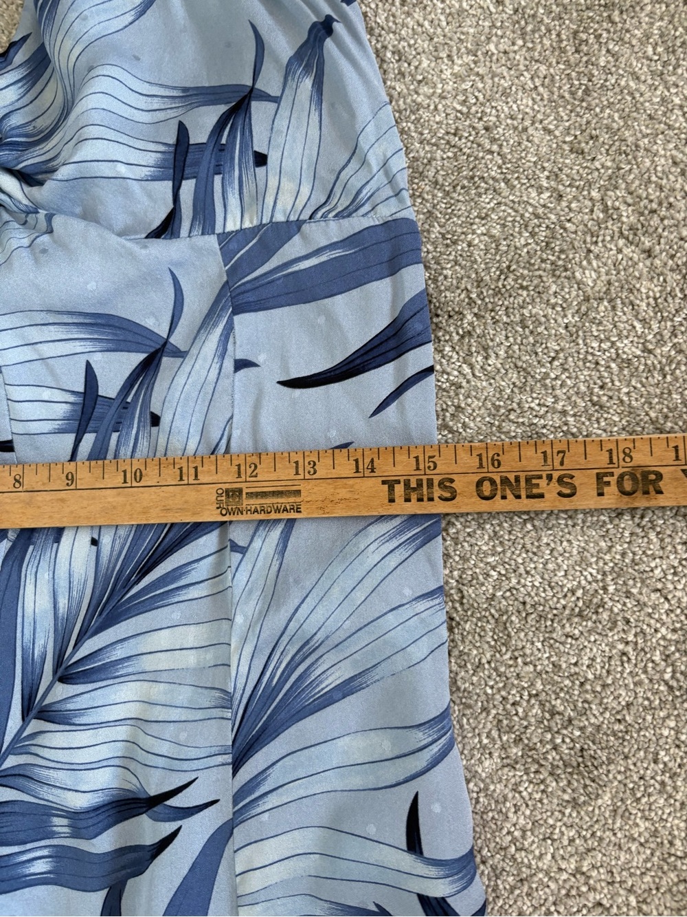 Tommy Bahama 100% Silk Halter Maxi Dress 8 Blue Tropical Palm Leaf Resort Wear - Picture 10 of 13